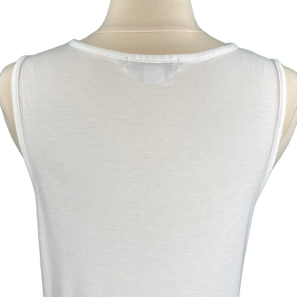 Liz Claiborne Petite White Mesh Front Sleeveless Top - Picture 8 of 16